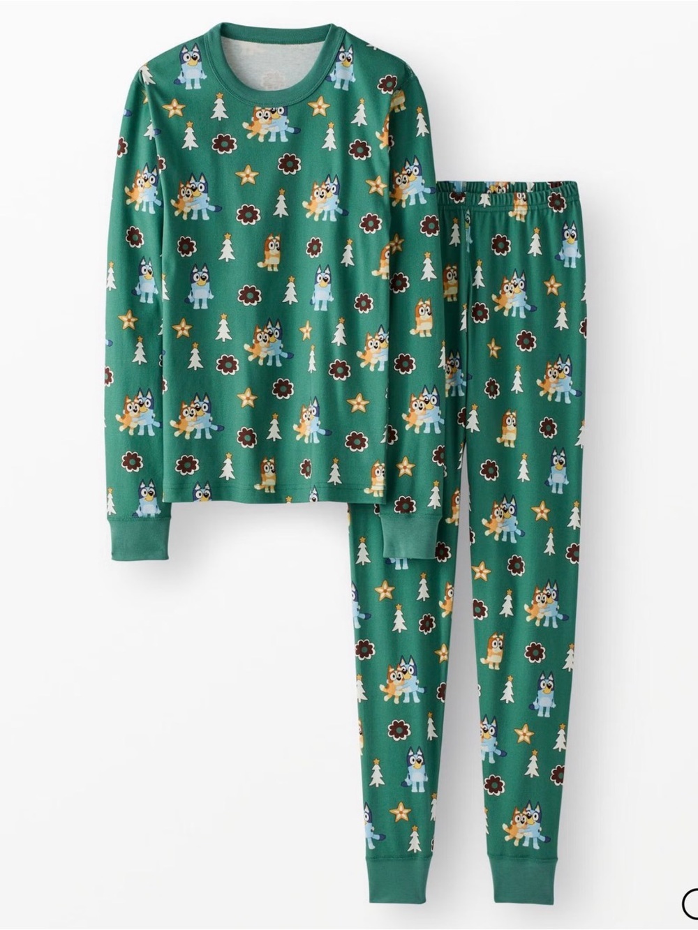 HANNA ANDERSSON Adult Bluey Holiday Long John Pajama Set